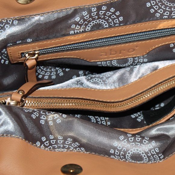 Abro Leather made in Romania Ostrich style satchel - Picture 6 of 11